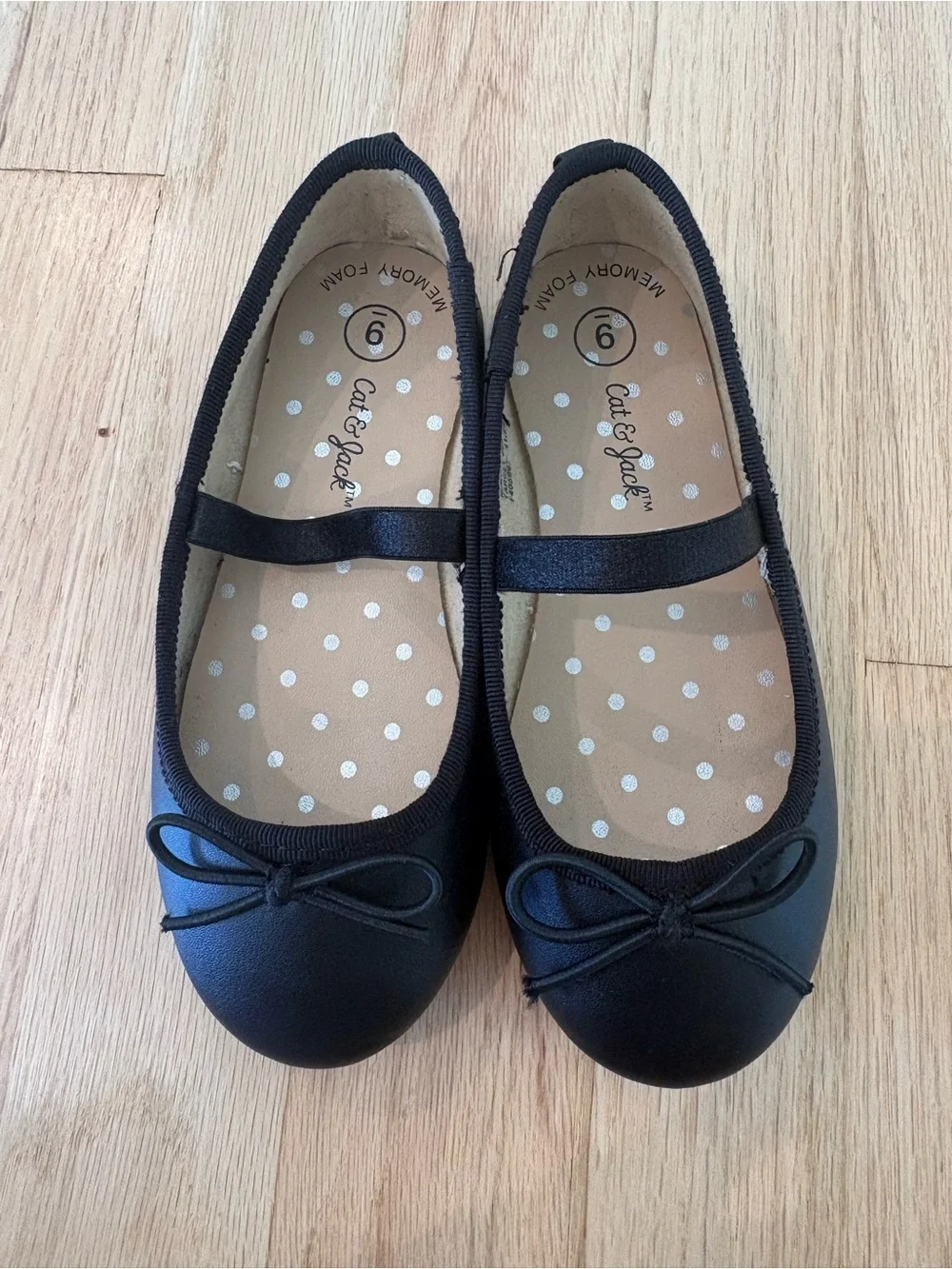 Cat & Jack Black Toddler Bow Flats
